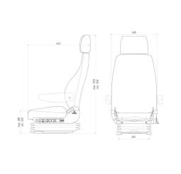 Fotel GRAMMER Daily Driver Seat Chicago - 1040673-I - MSG 90.3 - Fotel amortyzowany GRAMMER 1040673-I