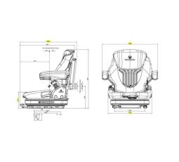 Fotel GRAMMER Construction Machinery Seat Primo XL 12V - 1293489 - MSG 75GL/521 GRAMMER 1293489