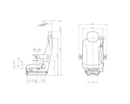 Fotel kierowcy ISRI Universal 6830/870 NTS amortyzowany mechanicznie ISRI 6860/870NTS