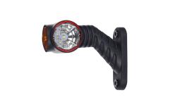 Lampa obrysowa potrójna HOR 77A - ODBŁYŚNIK, PRAWA, na wysięgniku ukośnym, krótkim, diodowa 12/24V (przewód 0,5 m) Horpol LD 2180