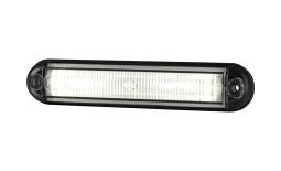 "Lampa obrysowa typu ""slim"" ze światłowodem, diodowa 12/ 24 V, typu HOR 91, biała (2 przewody 0,75 mm2, czarny - długość 0,5 m)" Horpol LD 2332