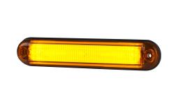 "Lampa obrysowa typu ""slim"" ze światłowodem, diodowa 12/ 24 V, typu HOR 91, pomarańczowa (2 przewody 0,75 mm2, czarny - długoć 0,5 m)" Horpol LD 2333