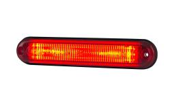 "Lampa obrysowa typu ""slim"" ze światłowodem, diodowa 12/ 24 V, typu HOR 91, czerwona (2 przewody 0,75 mm2, czarny - długoć 0,5 m)" Horpol LD 2334