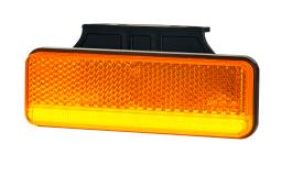 Lampa obrysowa, diodowa 12/24 V, typu HOR 93, wąska z odblaskiem, pomarańczowa - neon pasek z wieszakiem (przewód 2x0,75 mm2, czarny - długość 0,5 m) Horpol LD 2520