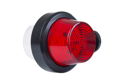 Lampa obrysowa biało - czerwona HOR 102A na wysięgniku krótkim, diodowa 12/24 V (przewód okrągły 2x0,75 mm2, długość 0,6 m) Horpol LD 2588