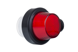 Lampa obrysowa biało - czerwona HOR 102B na wysięgniku krótkim, diodowa 12/24 V (neon, przewód okrągły 2x0,75 mm2, długość 0,6 m) Horpol LD 2606