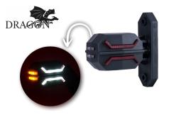 Lampa obrysowa trzyfunkcyjna na wysięgniku krótkim prostym HOR 134 - DRAGON, diodowa 12/24 V  (przewód 2x0,75 mm2, długość 0,6 m) Horpol LD 3065