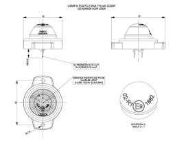 Lampa obrysowa HOR 51 pojedyncza, czerwona, diodowa 12/24 V (kabel 0,15 m) Horpol LD 359