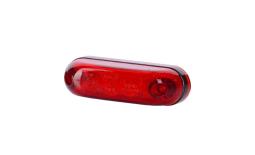 Lampa obrysowa owalna diodowa, czerwona 12/24 V (przewód 0,5 m) Horpol LD 410