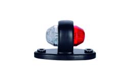Lampa obrysowa biało-czerwona HOR 51 na podstawie owalnej, diodowa 12/24 V Horpol LD 465
