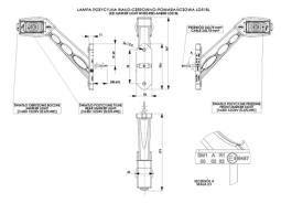 Lampa obrysowa na wysięgniku potrójna HOR 53 12/24V,biała+czerwona+pomarańczowa LEWA Horpol LD 518/L
