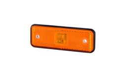 Lampa pozycyjna z odblaskiem HOR 55 z podkładką gumową, diodowa 12/24 V, pomarańczowa Horpol LD 526