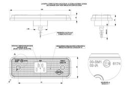 Lampa pozycyjna z odblaskiem HOR 55 z podkładką gumową, diodowa 12/24 V, pomarańczowa Horpol LD 526