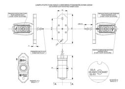 Lampa obrysowa na wysięgniku potrójna KRÓTKA HOR 53 12/24 V,biała+czerwona+pomarańczowa Horpol LD 534