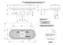 Lampa obrysowa z odblaskiem HOR 61, diodowa 12/24 V pomarańczowa (wieszak) Horpol LD 624