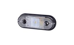 Lampa obrysowa z odblaskiem HOR 61, diodowa 12/24 V biała Horpol LD 632