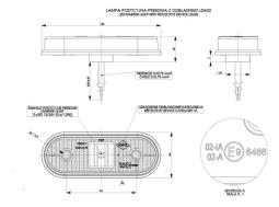 Lampa obrysowa z odblaskiem HOR 61, diodowa 12/24 V biała Horpol LD 632