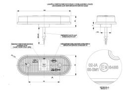 Lampa obrysowa z odblaskiem HOR 61, diodowa 12/24 V pomarańczowa Horpol LD 633