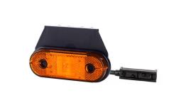 Lampa obrysowa z odblaskiem HOR 61, wisząca, diodowa 12/24 V, pomarańczowa (wieszak, przewód okrągły 2x0,75 mm2, długość 0,5 m + zacisk do przewodu płaskiego 2x1,5 mm2) Horpol LD 650