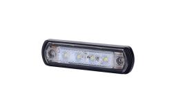 Lampa obrysowa na podstawie gumowej prostej HOR 65, diodowa BIAŁA 12/24 V (2 przewody 0,75 mm2, długość 0,25 m) Horpol LD 675