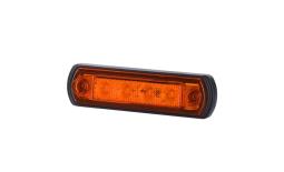 Lampa obrysowa na podstawie gumowej prostej HOR 65, diodowa POMARAŃCZOWA 12/24 V Horpol LD 676