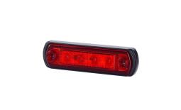 Lampa obrysowa na podstawie gumowej prostej HOR 65, diodowa CZERWONA 12/24 V Horpol LD 677
