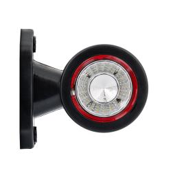 Lampa obrysowa biało-czerwona HOR 69, na wysięgniku krótkim prostym, diodowa 12/24 V (przewód 0,5 m) Horpol LD 721