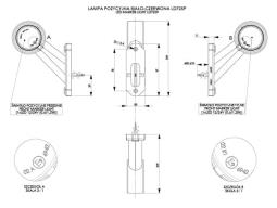 Lampa obrysowa biało-czerwona HOR 69, na wysięgniku krótkim ukośnym, diodowa 12/24 V, PRAWA (przewód 0,4 m) Horpol LD 725/P