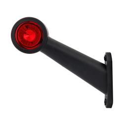 Lampa obrysowa biało-czerwona HOR 69, na wysięgniku długim ukośnym, diodowa 12/24 V, PRAWA (przewód 0,4 m) Horpol LD 726/P