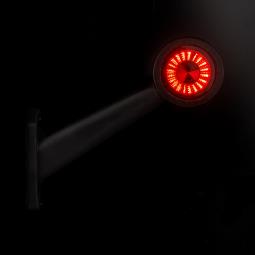 Lampa obrysowa biało-czerwona HOR 69, na wysięgniku długim ukośnym, diodowa 12/24 V, PRAWA (przewód 0,4 m) Horpol LD 726/P