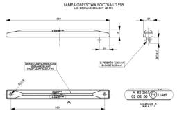 Lampa obrysowa HOR 71, pomarańczowa, diodowa 12/24 V (przewody 2x0,3 m - 0,75 mm2, czarny) Horpol LD 998