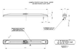 Lampa obrysowa HOR 71, czerwona, diodowa 12/24 V (przewody 2x 0,3 m - 0,75mm2, czarny) Horpol LD 999