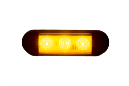 Lampa ostrzegawcza pomarańczowa HOR 113 - STROBO SLIM, diodowa 12/24 V (4 tryby błysków, przewód 3x0,5 mm2, długość 0,5 m) Horpol LDO 2675