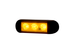 Lampa ostrzegawcza pomarańczowa HOR 113 - STROBO SLIM, diodowa 12/24 V (4 tryby błysków, przewód 3x0,5 mm2, długość 0,5 m) Horpol LDO 2675
