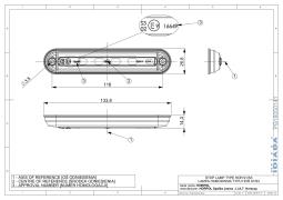 "Lampa hamowania typu ""slim"", kat. S3, HOR 91, diodowa 12/24 V (2 przewody 0,75 mm2, długość 0,5m)" Horpol LSD 2524