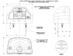 Lampa oświetlenia tablicy rejestracyjnej HOR 47, czerwona, diodowa 12/24 V Horpol LTD 232