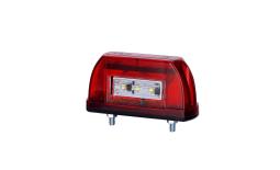 Lampa oświetlenia tablicy rejestracyjnej uniwersalna - mała HOR 63, czerwona, diodowa 12/24 V - LTD 669 (przewód płaski 2x0,75 mm - 0,5 m) Horpol LTD 669