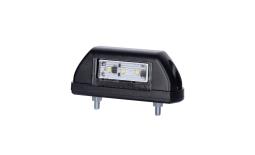 Lampa oświetlenia tablicy rejestracyjnej uniwersalna - mała HOR 63, czarna, diodowa (biała), 12/24 V - LTD 702 (przewód płaski 2x0,75 mm - 0,5 m) Horpol LTD 702