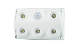 Lampa oświetlenia wnętrza HOR 66, prostokątna z czujnikiem ruchu, diodowa 12/24 V Horpol LWD 2156