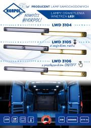 Lampa oświetlenia wnętrza HOR 146 z włącznikiem, diodowa 12/24 V Horpol LWD 3106