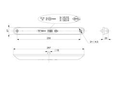 Lampa zespolona tylna HOR 86, diodowa 12/24 V (przewód okrągły 4x0,5 mm2, długość 1 m) Horpol LZD 2246