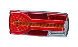 Lampa zespolona tylna HOR 87 - Carmen, diodowa 12/24 V, lewa (bez nakładek na światło hamowania, przewód 7x0,5 mm2, długość 1,5 m) Horpol LZD 2300
