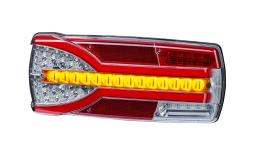 Lampa zespolona tylna HOR 87 - Carmen, diodowa 12/24 V, lewa (bez nakładek na światło hamowania, przewód 7x0,5 mm2, długość 1,5 m) Horpol LZD 2300