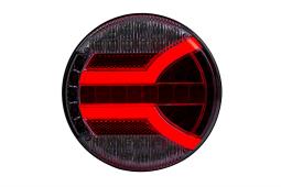 Lampa zespolona tylna NAVIA (lewa/prawa), HOR 94: pozycyjne, hamowania, kierunkowskaz dynamiczny, cofania, przeciwmgielne, LED 12/24 V, przewód 6x0,5 mm2, długość 1,5 m Horpol LZD 2341