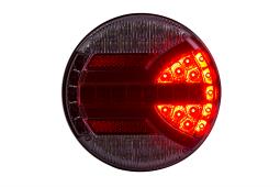 Lampa zespolona tylna NAVIA (lewa/prawa), HOR 94: pozycyjne, hamowania, kierunkowskaz dynamiczny, cofania, przeciwmgielne, LED 12/24 V, przewód 6x0,5 mm2, długość 1,5 m Horpol LZD 2341