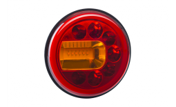 Lampa zespolona tylna LUNA (lewa), HOR 96A: pozycyjne NEON, hamowania, kierunkowskaz, LED 12/24 V, przewód okrągły 4x0,5 mm2, długość 1,5 m Horpol LZD 2446