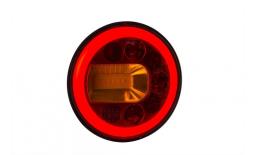 Lampa zespolona tylna LUNA (lewa), HOR 96A: pozycyjne NEON, hamowania, kierunkowskaz, LED 12/24 V, przewód okrągły 4x0,5 mm2, długość 1,5 m Horpol LZD 2446