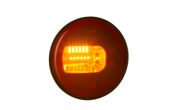 Lampa zespolona tylna LUNA (lewa), HOR 96A: pozycyjne NEON, hamowania, kierunkowskaz, LED 12/24 V, przewód okrągły 4x0,5 mm2, długość 1,5 m Horpol LZD 2446