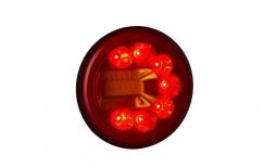 Lampa zespolona tylna LUNA (lewa), HOR 96A: pozycyjne NEON, hamowania, kierunkowskaz, LED 12/24 V, przewód okrągły 4x0,5 mm2, długość 1,5 m Horpol LZD 2446