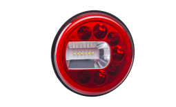 Lampa zespolona tylna LUNA (lewa), HOR 96B: pozycyjne NEON, przeciwmgielne, cofania, LED 12/24 V, przewód okrągły 4x0,5 mm2, długość 1,5 m Horpol LZD 2450